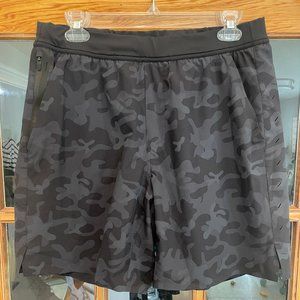 Men's Ten Thousand Interval Short with Lining (Medium, 7") Black Camo